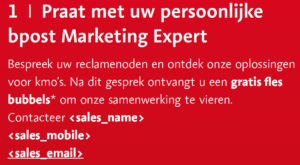 Personalisatie op naam Account Manager