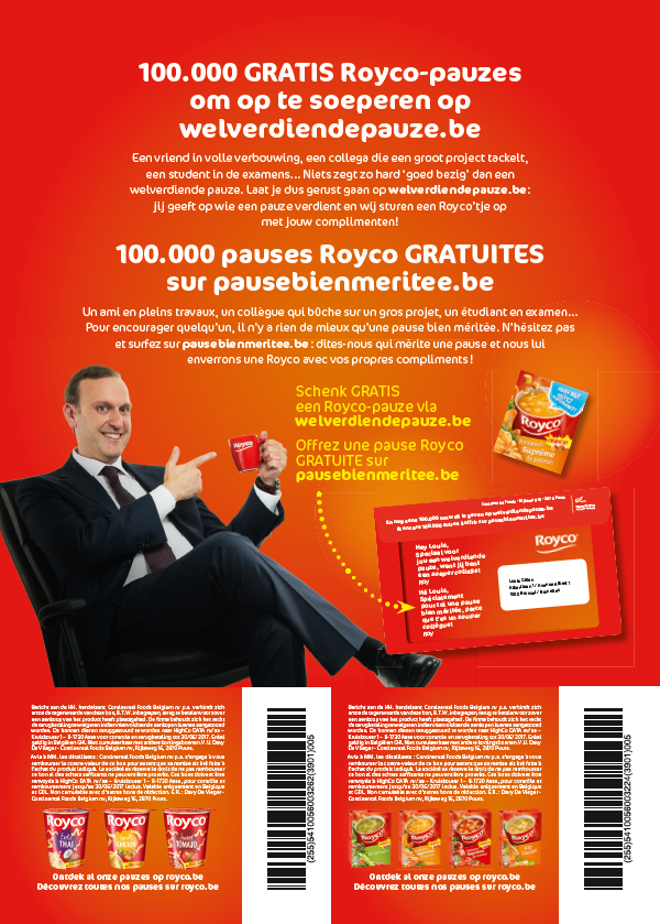 Royco geeft een pauze cadeau