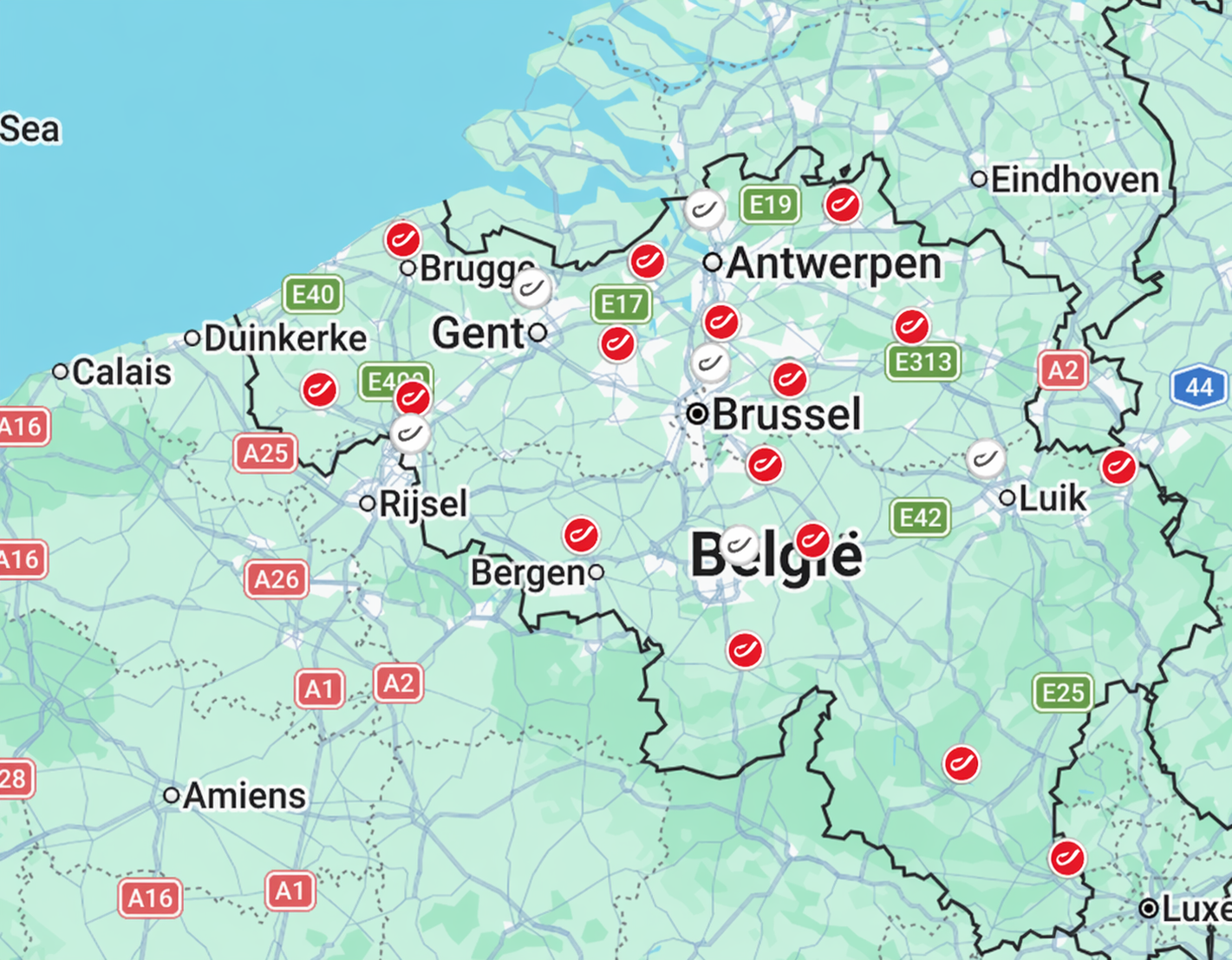 Map Belgium
