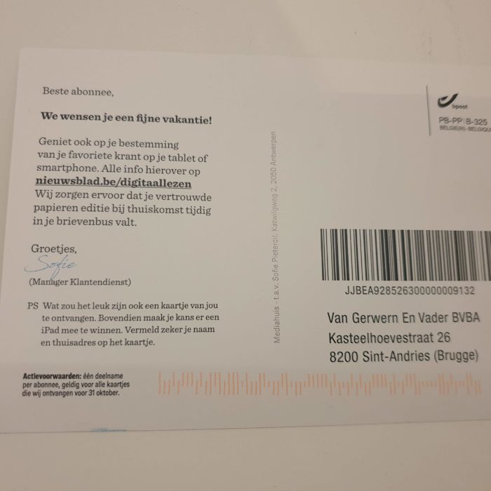 Nieuwsblad-Postcard-Momentum-RelationalMarketing-2