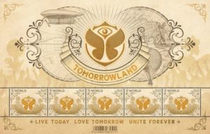 Tomorrowland feuille de timbres