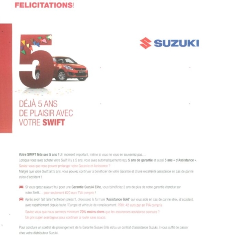 suzuki swift 5 ans