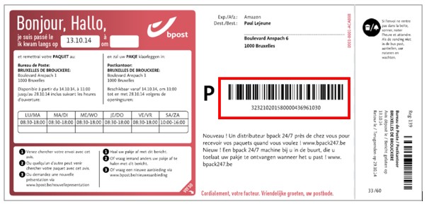 Bpost niet aangebeld